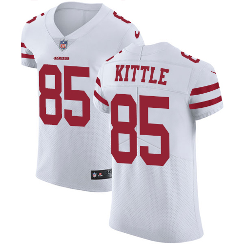 49ers #85 George Kittle White Men’s Stitched NFL Vapor Untouchable Elite Jersey