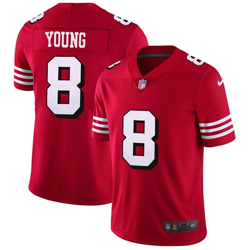 49ers #8 Steve Young Red Team Color Men’s Stitched NFL Vapor Untouchable II Jersey
