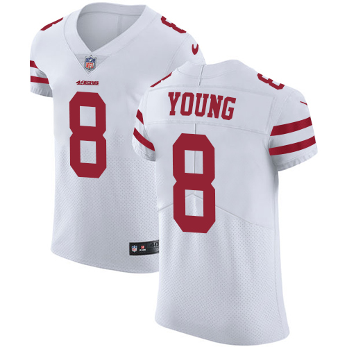 49ers #8 Steve Young White Men’s Stitched NFL Vapor Untouchable Elite Jersey