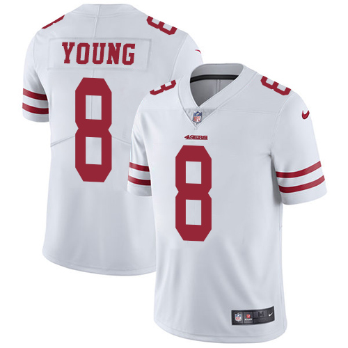49ers #8 Steve Young White Men’s Stitched NFL Vapor Untouchable Jersey
