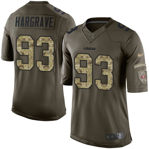 49ers #93 Javon Hargrave Green Men’s Stitched NFL 2015 Salute To Service Jersey