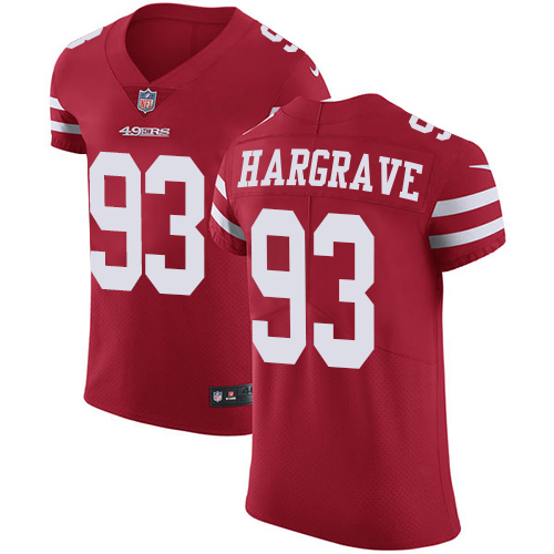 49ers #93 Javon Hargrave Red Team Color Men’s Stitched NFL Vapor Untouchable Elite Jersey