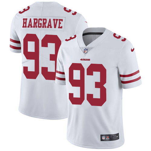 49ers #93 Javon Hargrave White Youth Stitched NFL Vapor Untouchable Jersey