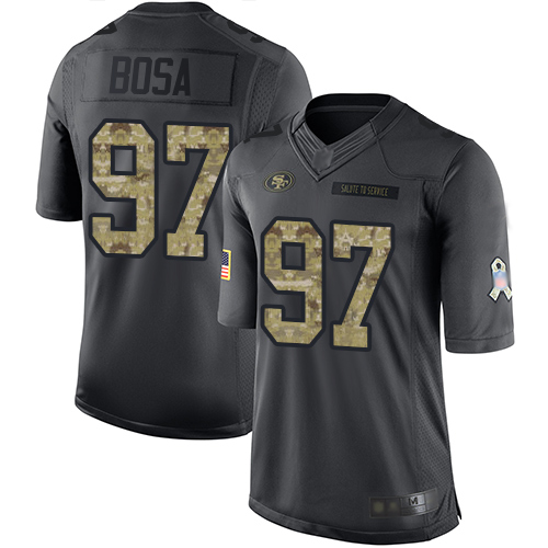 49ers #97 Nick Bosa Black Men’s Stitched NFL 2016 Salute To Service Jersey