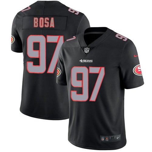 49ers #97 Nick Bosa Black Men’s Stitched NFL Rush Impact Jersey