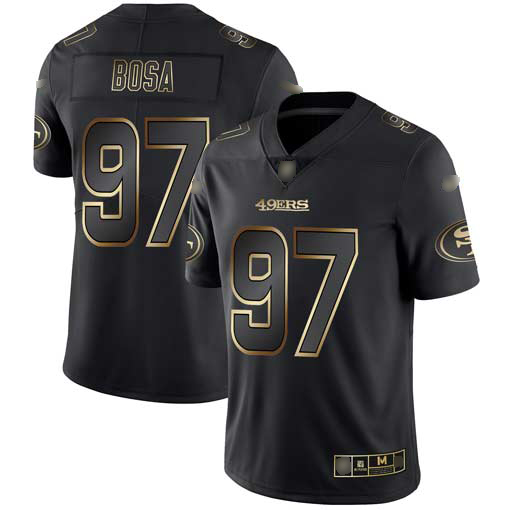 49ers #97 Nick Bosa Black/Gold Men’s Stitched NFL Vapor Untouchable Jersey