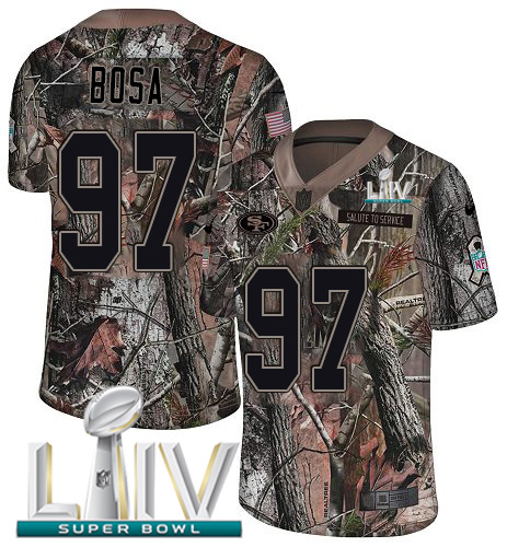 49ers #97 Nick Bosa Camo Super Bowl LIV 2020 Men’s Stitched NFL Rush Realtree Jersey