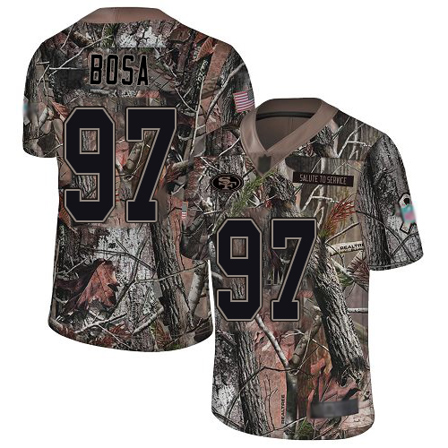 49ers #97 Nick Bosa Camo Youth Stitched NFL Rush Realtree Jersey