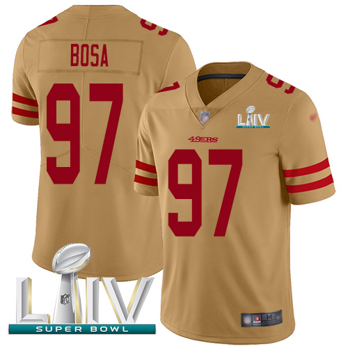 49ers #97 Nick Bosa Gold Super Bowl LIV 2020 Men’s Stitched NFL Inverted Legend Jersey