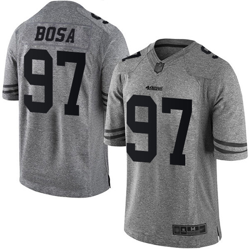 49ers #97 Nick Bosa Gray Men’s Stitched NFL Gridiron Gray Jersey