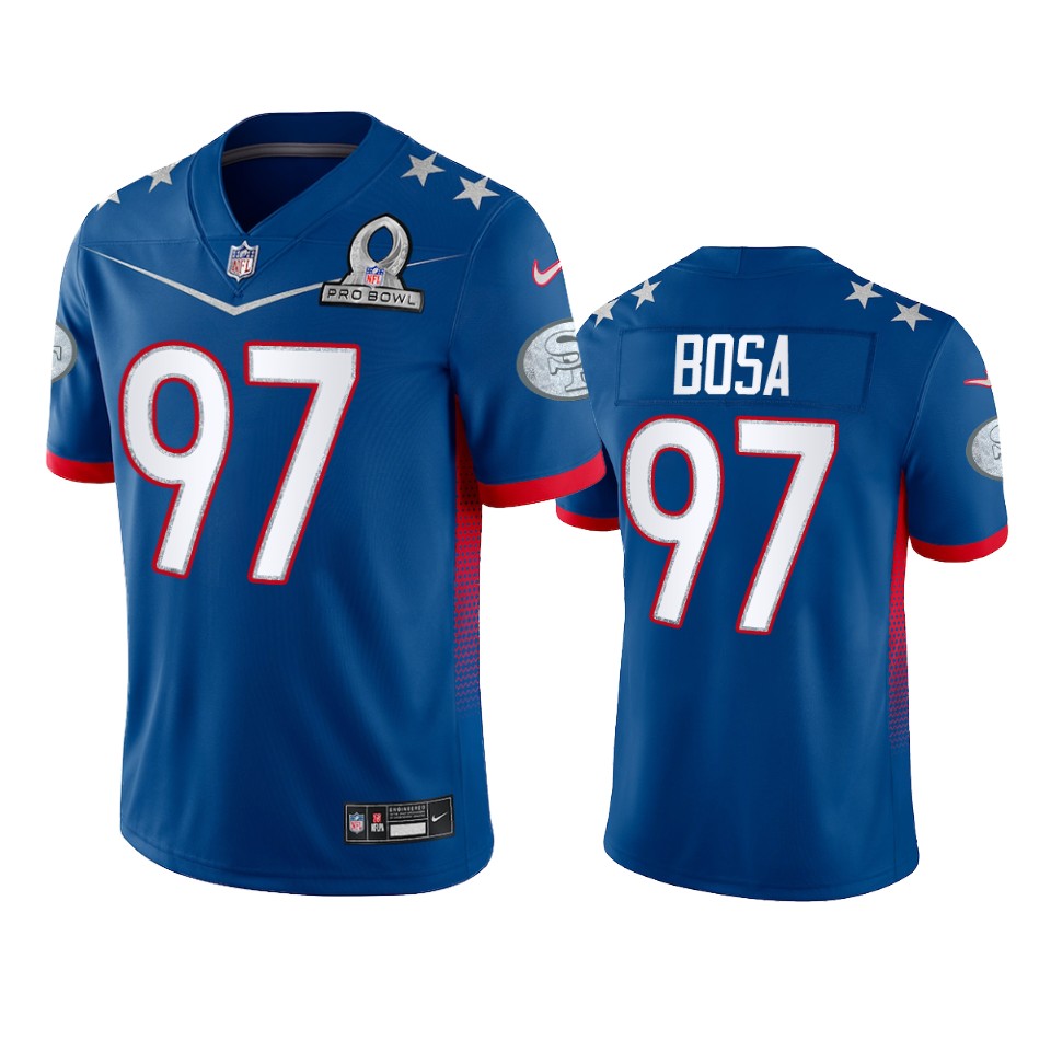 49ers #97 Nick Bosa Men’s NFL 2022 NFC Pro Bowl Game Jersey Royal