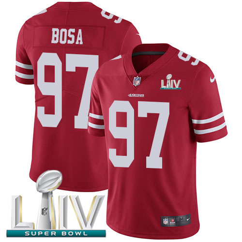49ers #97 Nick Bosa Red Super Bowl LIV 2020 Team Color Men’s Stitched NFL Vapor Untouchable Jersey