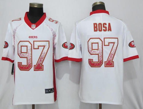 49ers #97 Nick Bosa White Men’s Stitched NFL Rush Drift Fashion Jersey