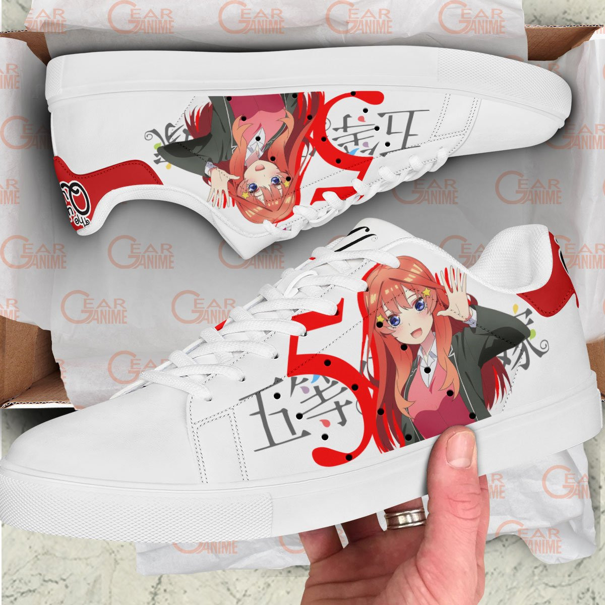 5-Toubun no Hanayome Itsuki Nakano Skate Sneakers Custom Anime Shoes