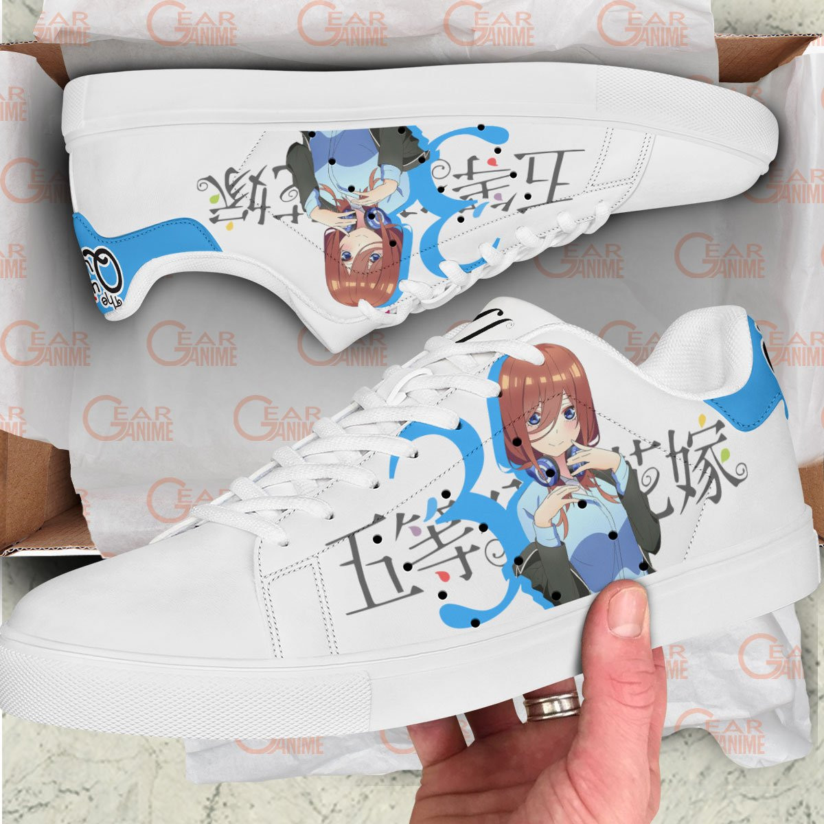 5-Toubun no Hanayome Miku Nakano Skate Sneakers Custom Anime Shoes