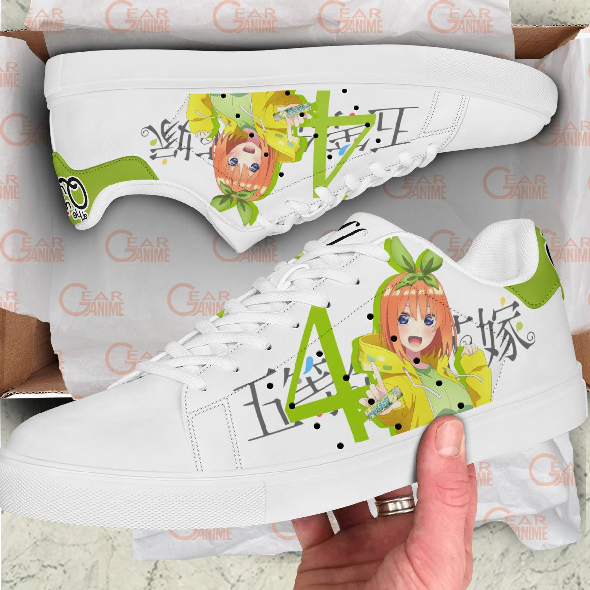5-Toubun no Hanayome Yotsuba Nakano Skate Sneakers Custom Anime Shoes
