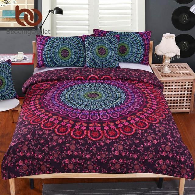 5Pcs Bed In A Bag Bohemian Floral Printed Fixed Combination Bed Cover Twin Full Queen King3D Customized Duvet Cover Bedding Set