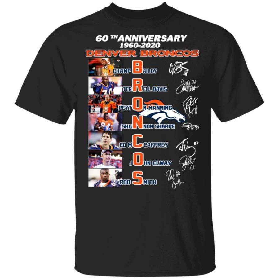 60th Anniversary Denver Broncos 1960 2020 T-Shirts,s