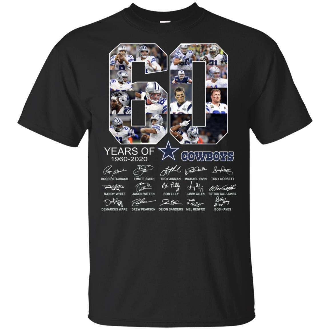 60th Anniversary Of Dallas Cowboys Football Team Signatures T-Shirt