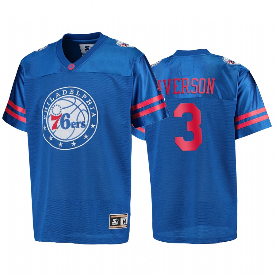 76ers Allen Iverson #3 Football G-III Sports Jersey