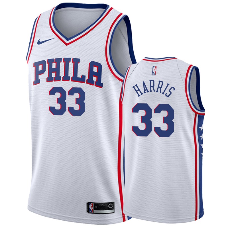 76ers Male Tobias Harris #33 2018-19 Association White Jersey