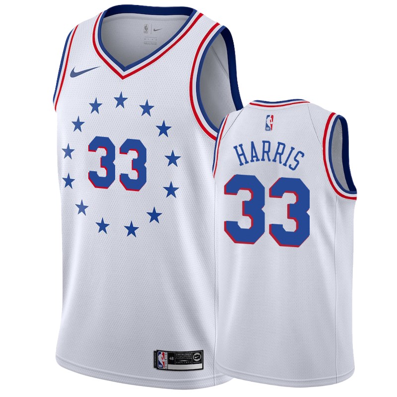 76ers Male Tobias Harris #33 Earned White Jersey