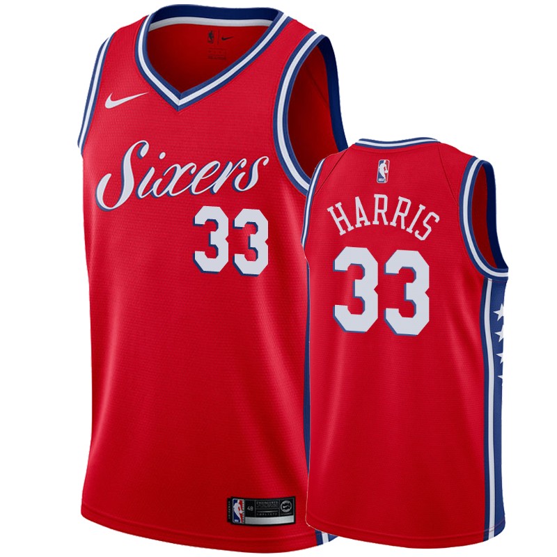 76ers Male Tobias Harris #33 Statement Red Jersey