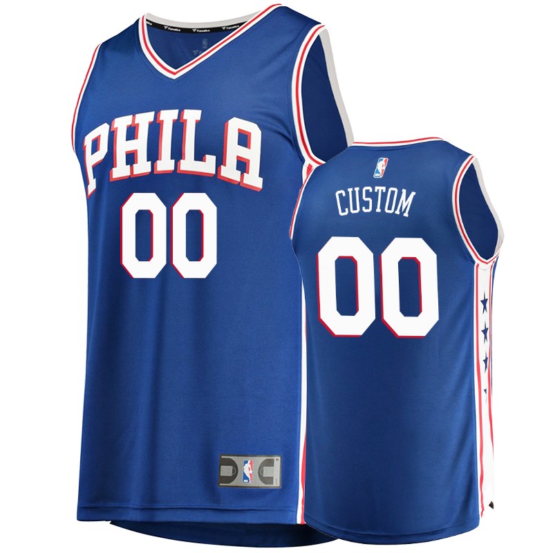 76ers Men's Custom #00 Icon Fanatics Branded Jersey