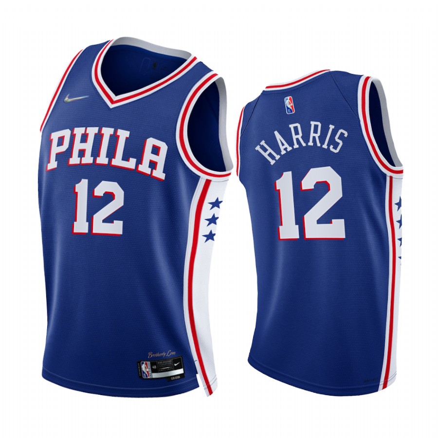 76ers Tobias Harris 75th Diamond Anniversary Royal 2021-22 Jersey Icon Edition