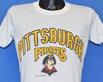 80s Pittsburgh Pirates Baseball Tee Buccos T-shirt Extra 3635