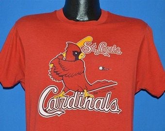 80s St. Louis Cardinals Redbird Logo T-Shirt
