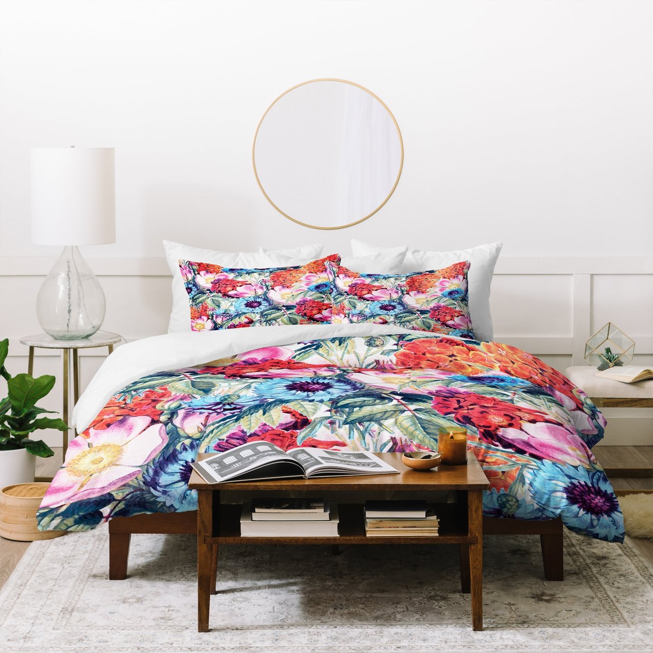 83 Oranges Neon Bloom Duvet Cover Bedding Set