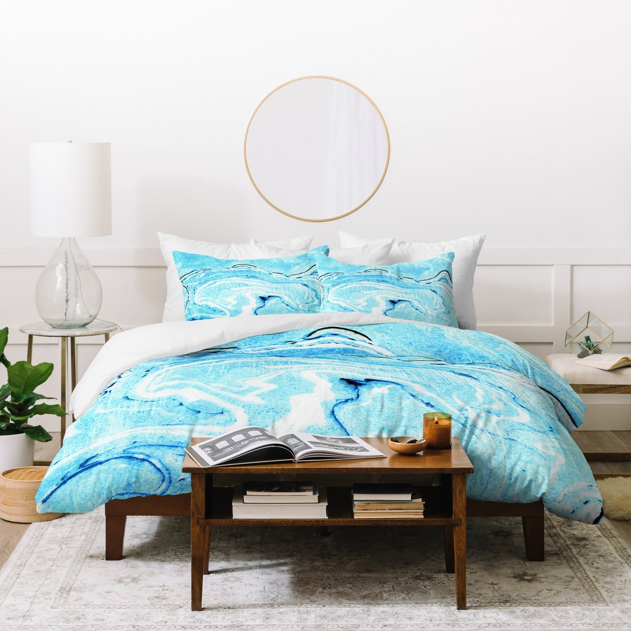 83 Oranges Ocean Marble Duvet Cover Bedding Set