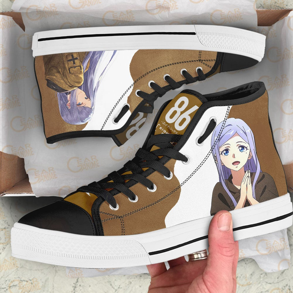 86 Eighty Six Anju Emma High Top Shoes Custom Anime Sneakers
