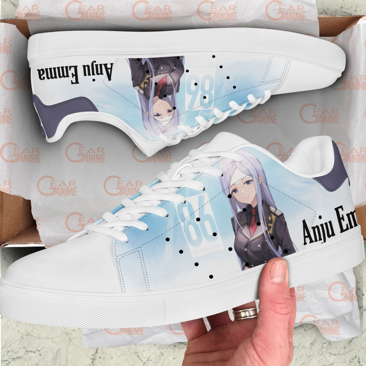 86 Eighty Six Anju Emma Skate Sneakers Custom Anime Shoes