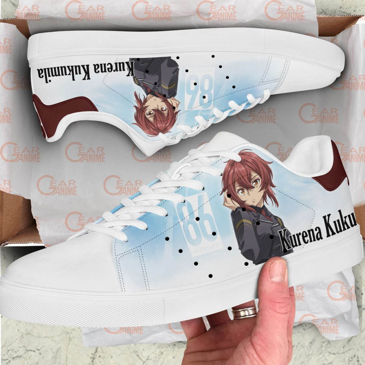 86 Eighty Six Kurena Kukumila Skate Sneakers Custom Anime Shoes