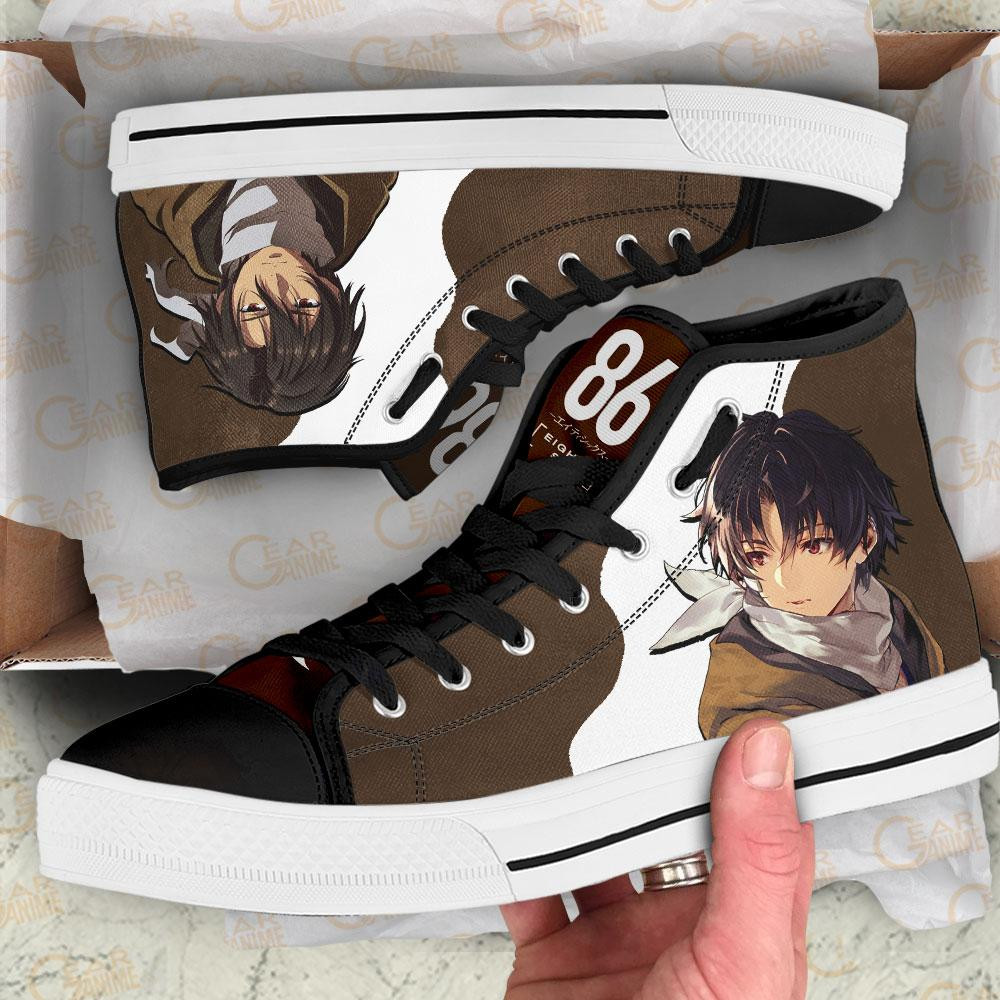 86 Eighty Six Shinei Nouzen High Top Shoes Custom Anime Sneakers