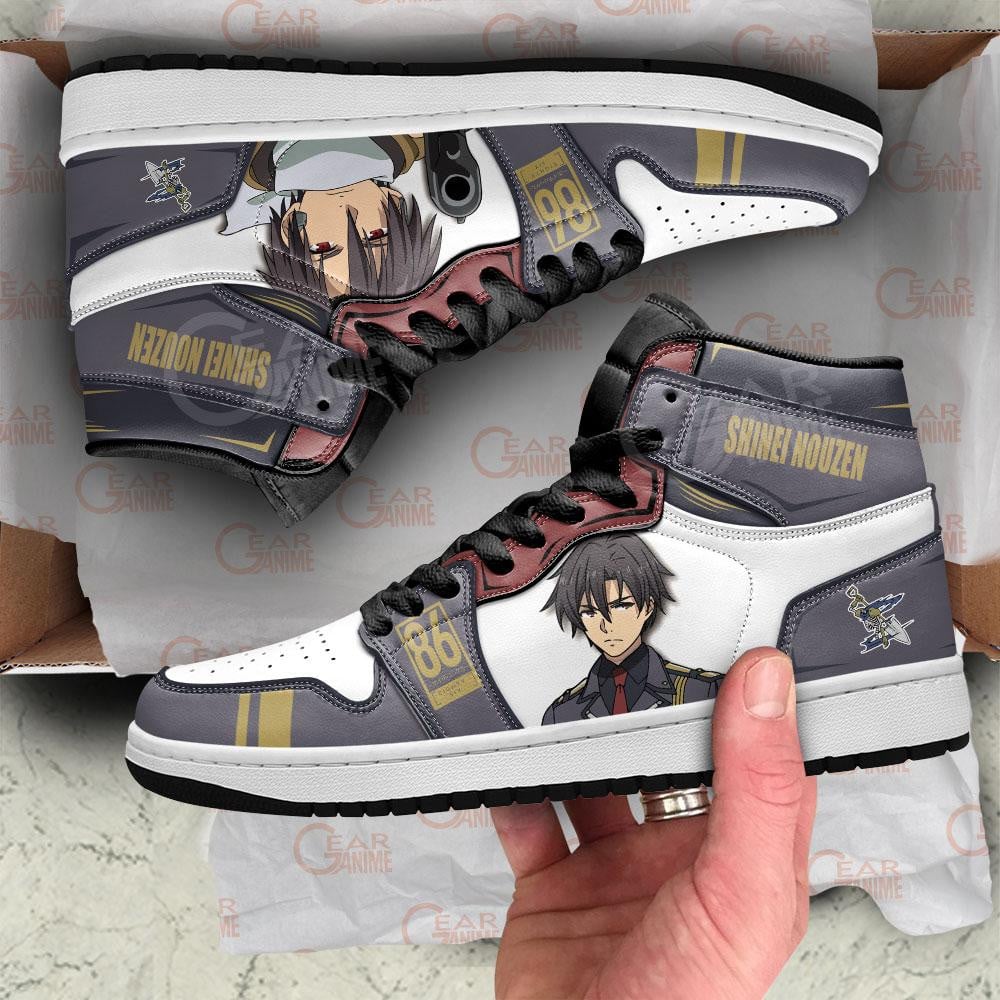86 Eighty Six Shinei Nouzen JD1s Sneakers Anime Shoes, Air Jordan Hightop