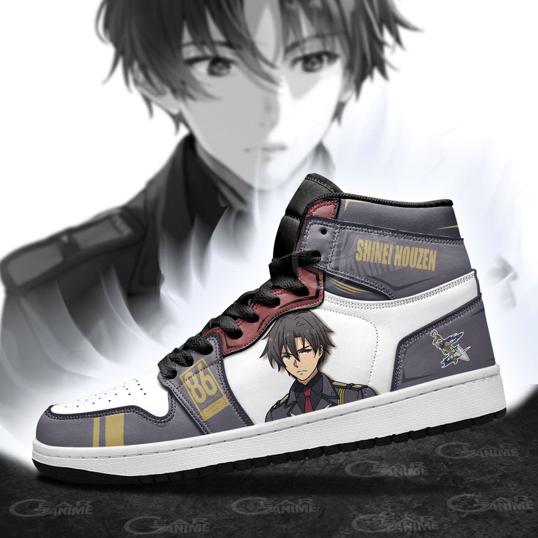 86 Eighty Six Shinei Nouzen JD1s Sneakers Anime Shoes, Air Jordan Hightop