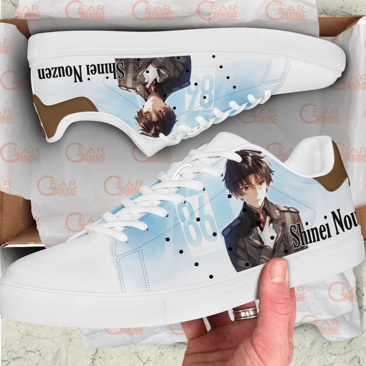 86 Eighty Six Shinei Nouzen Skate Sneakers Custom Anime Shoes