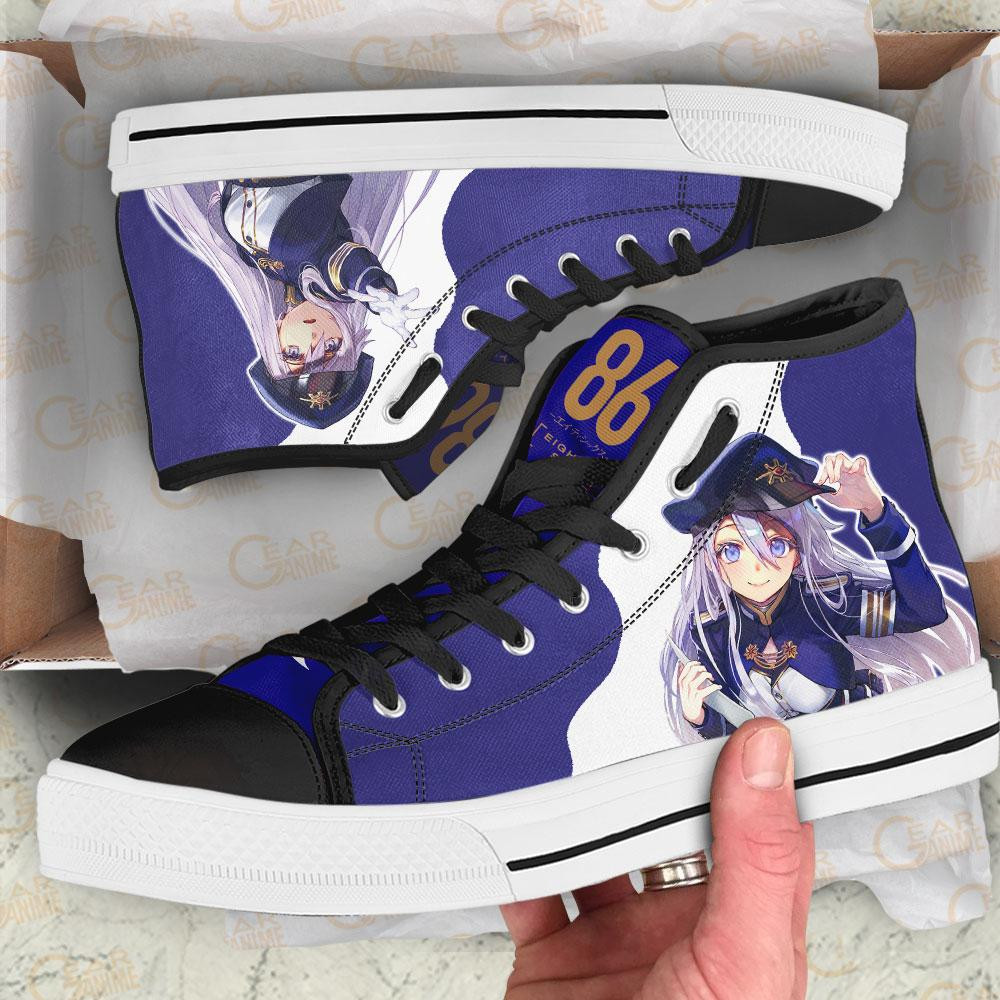 86 Eighty Six Vladilena Milize Lena High Top Shoes Custom Anime Sneakers