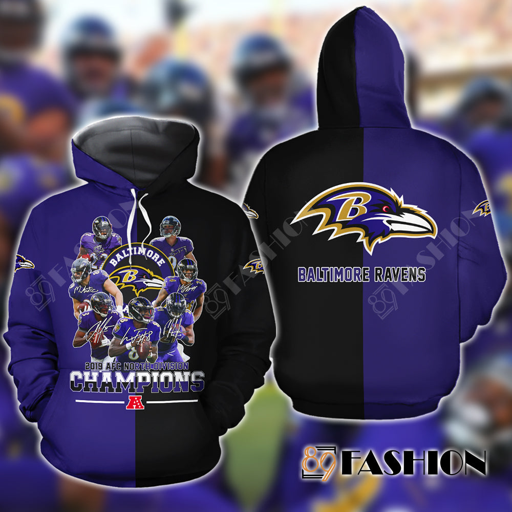 89Fashion 3D All Over Printed Shirt Baltimore Ravens Hoodie, Pullover / Zip Hoodie,