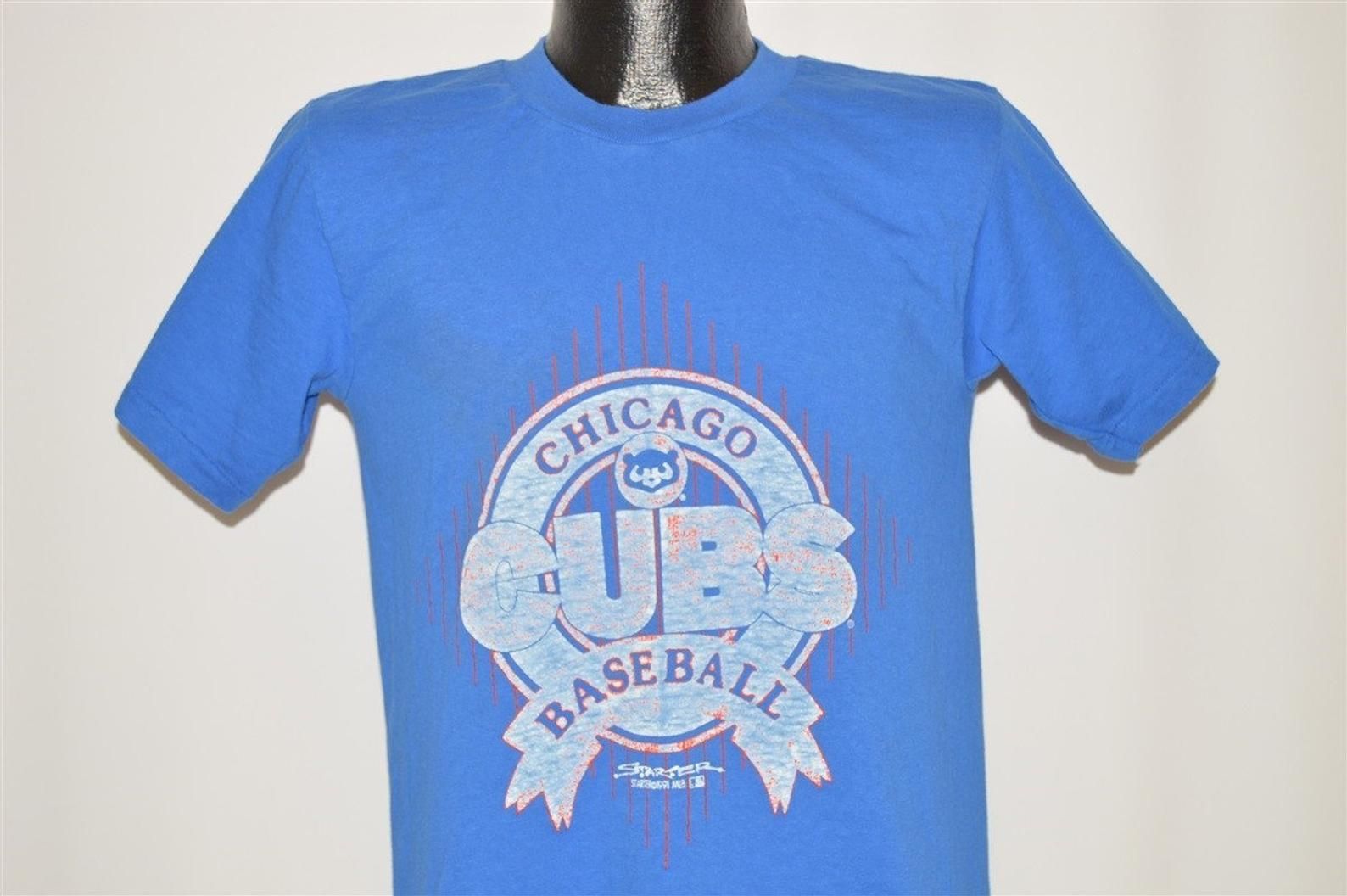 90S Chicago Cubs Bear Logo Faded T-Shirt