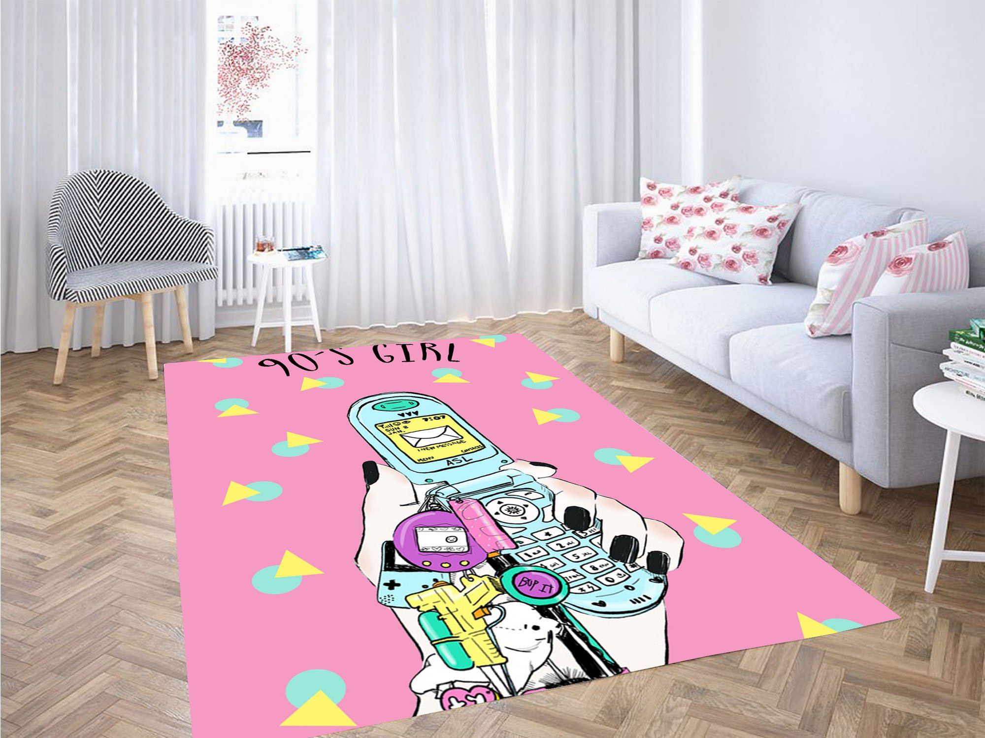 90s Girl Fashion Nova Carpet Rectangle Rug