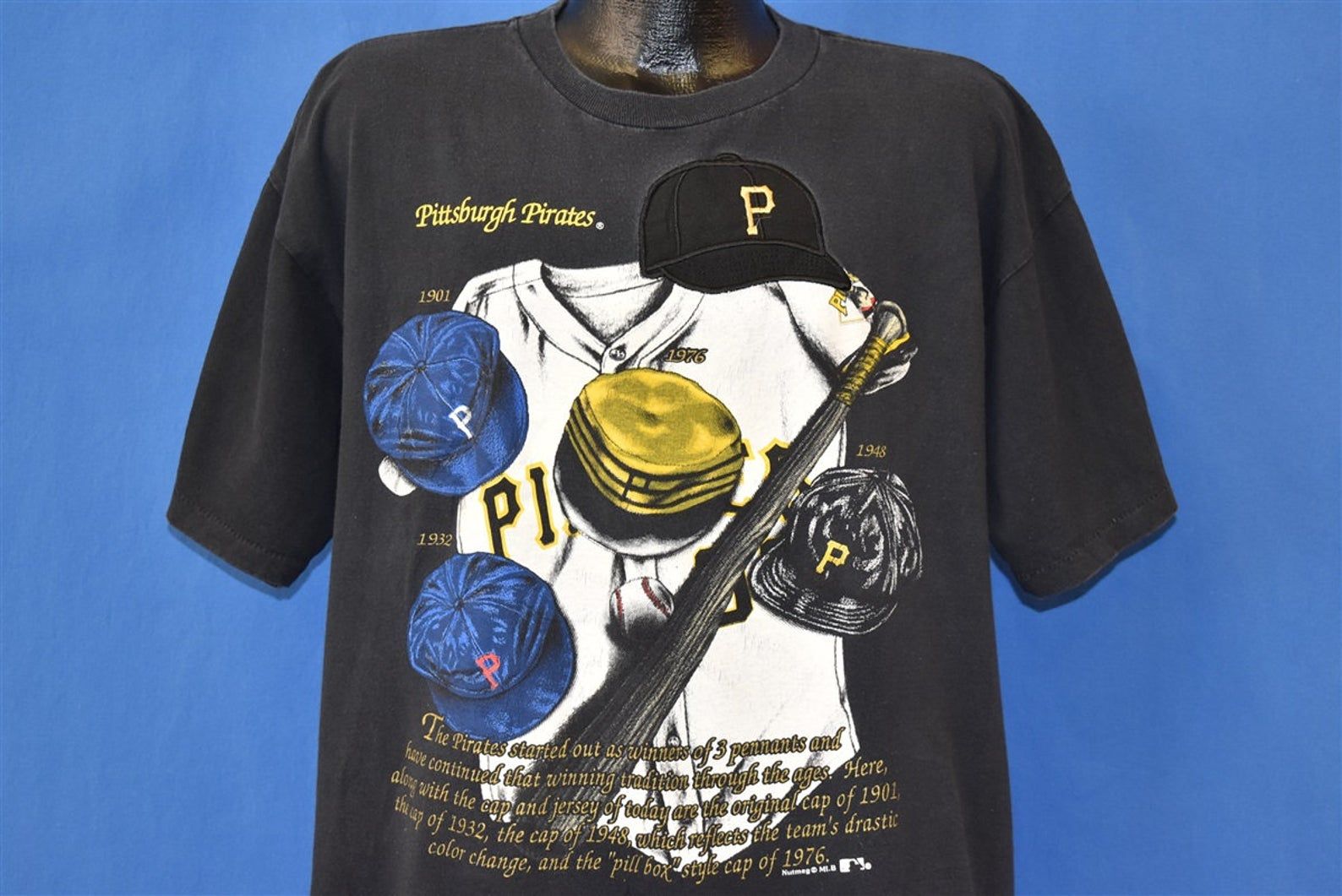 90S Pittsburgh Pirates Baseball Cap T-Shirt Extra