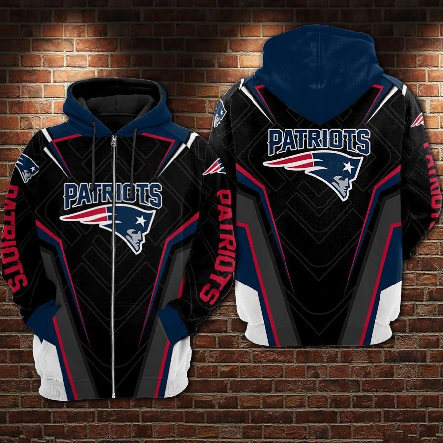 98-New England Patriots 3D Pullover / Zip Hoodie For Fan