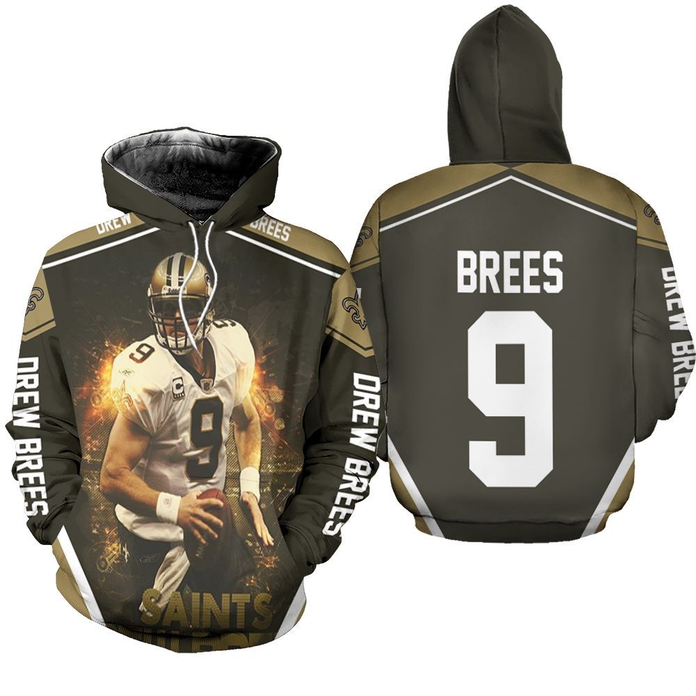 9 Drew Brees New Orleans Saints Hoodie All-Over Print