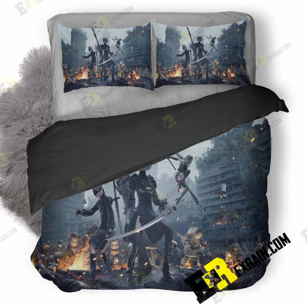 9S 2B And A2 Nier Automata Es 3D Customized Duvet Cover Bedding Set