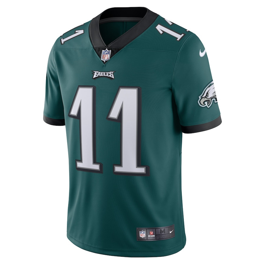 A.J. Brown 11 Philadelphia Eagles Men’s Vapor Limited Stitched Jersey – Midnight Green