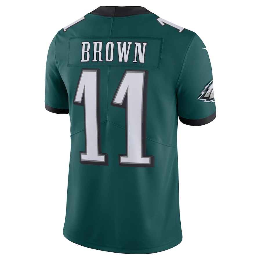A.J. Brown 11 Philadelphia Eagles Men’s Vapor Limited Stitched Jersey – Midnight Green